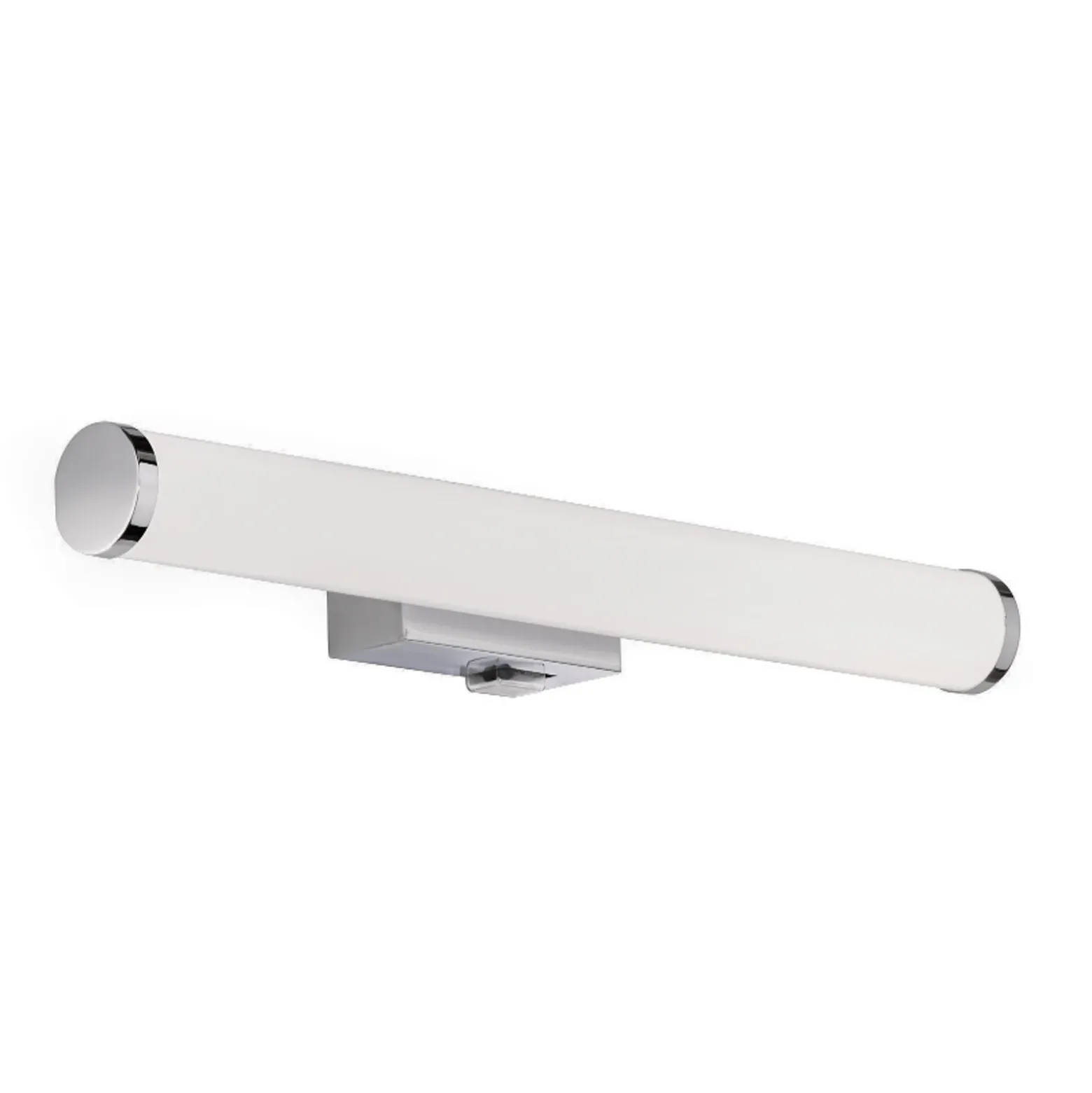 Aplique de pared LED Mattimo, ancho 40 cm, cromo, interruptor