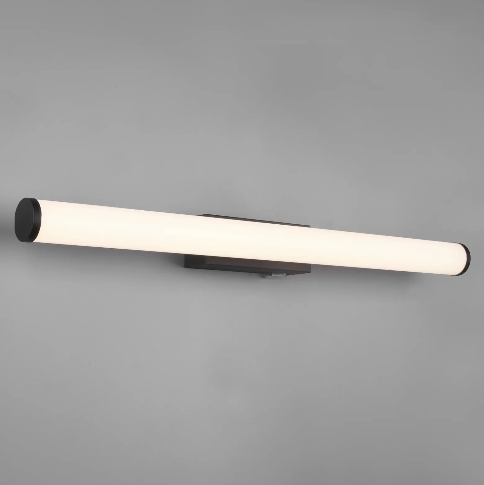 Aplique de pared LED Mattimo, ancho 60 cm, negro, interruptor