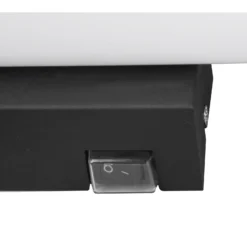 Aplique de pared LED Mattimo, ancho 60 cm, negro, interruptor