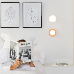 Aplique de pared LED May IP44, blanco