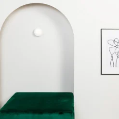 Aplique de pared LED May IP44, blanco