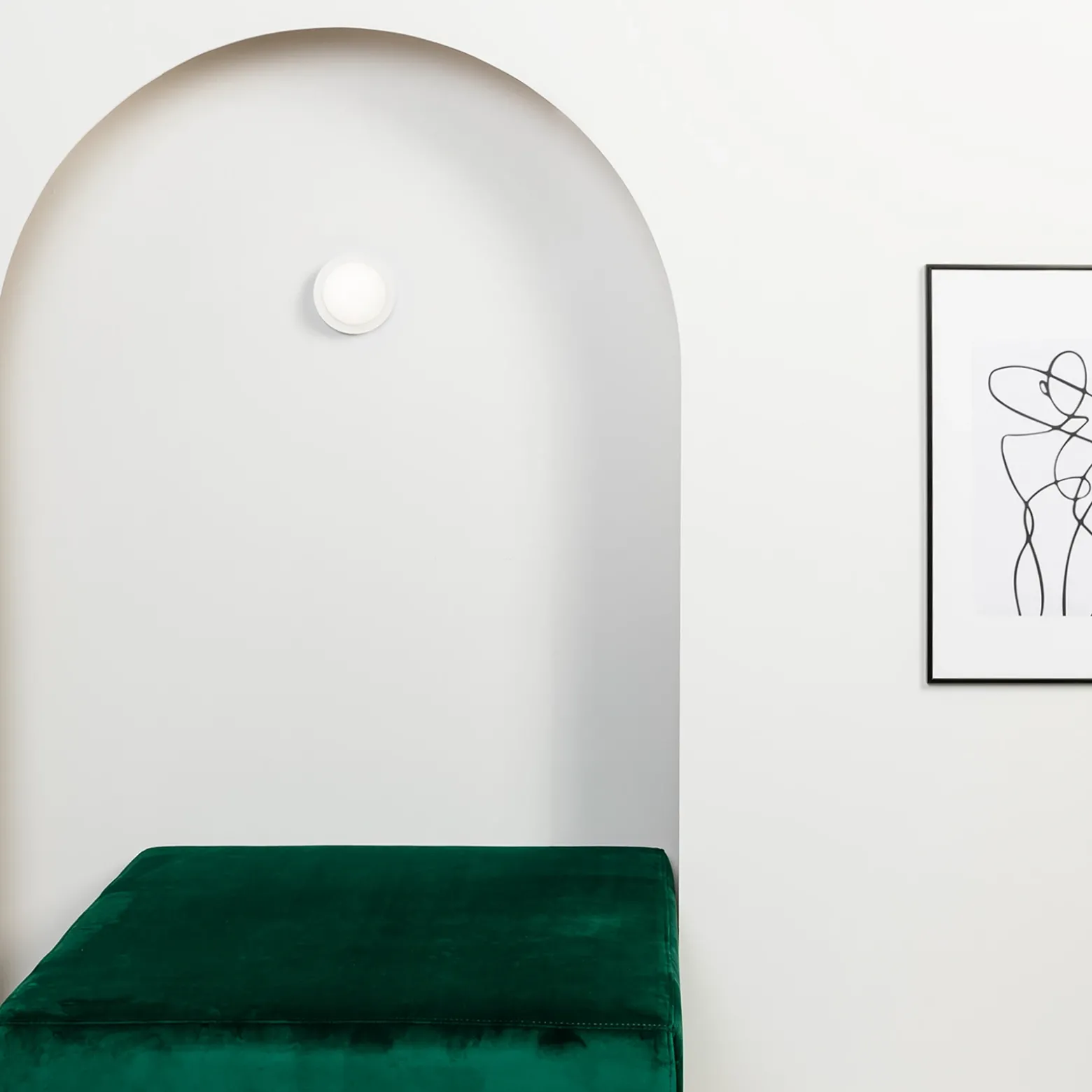 Aplique de pared LED May IP44, blanco