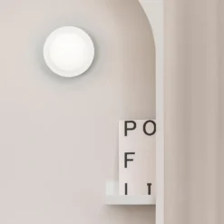 Aplique de pared LED May IP44, blanco