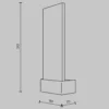 Aplique de pared LED Maytoni, cromado/transparente, altura 31 cm, cristal