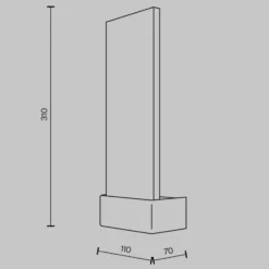 Aplique de pared LED Maytoni, cromado/transparente, altura 31 cm, cristal
