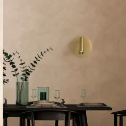Aplique de pared LED Maytoni iOS 176, dorado, redondo, aluminio