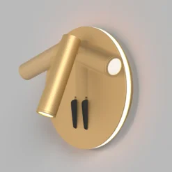 Aplique de pared LED Maytoni iOS 176, dorado, redondo, aluminio