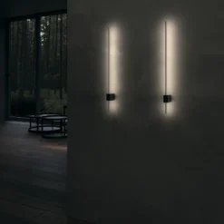 Aplique de pared LED Maytoni Pars, 62,3 cm, negro/oro, aluminio