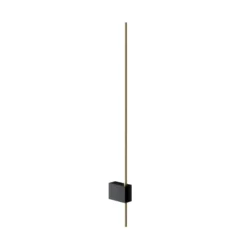 Aplique de pared LED Maytoni Pars, 62,3 cm, negro/oro, aluminio