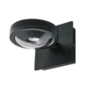 Aplique de pared LED Megatron Solo Punto, negro mate