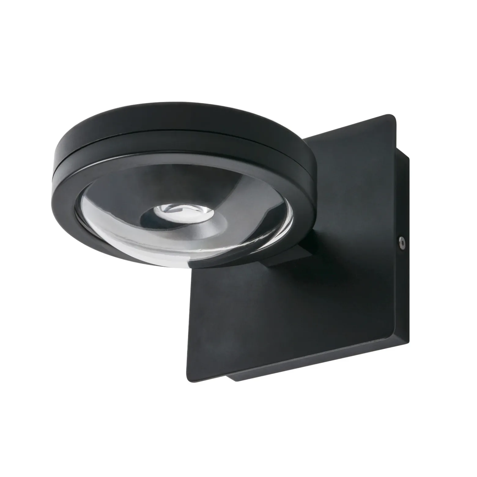 Aplique de pared LED Megatron Solo Punto, negro mate