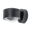 Aplique de pared LED Megatron Due Punto, negro mate