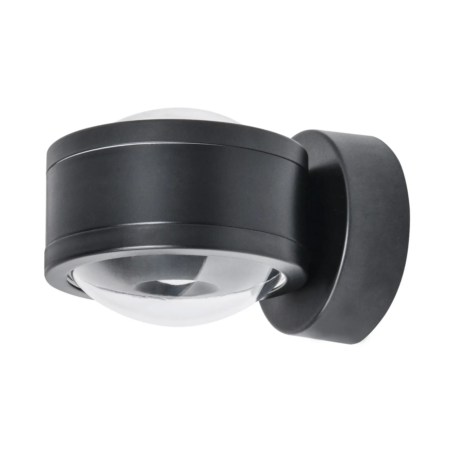 Aplique de pared LED Megatron Due Punto, negro mate