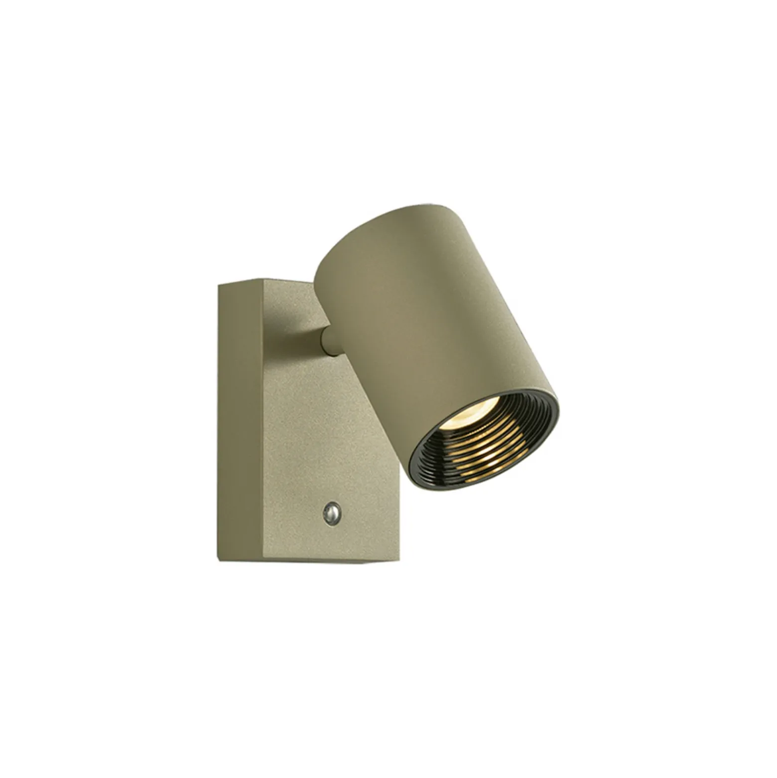 Aplique de pared LED Melina, verde oliva, profundidad de 12 cm, metal, atenuable