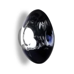 Aplique de pared LED Melt Surface de Tom Dixon, Ø 50 cm, ahumado