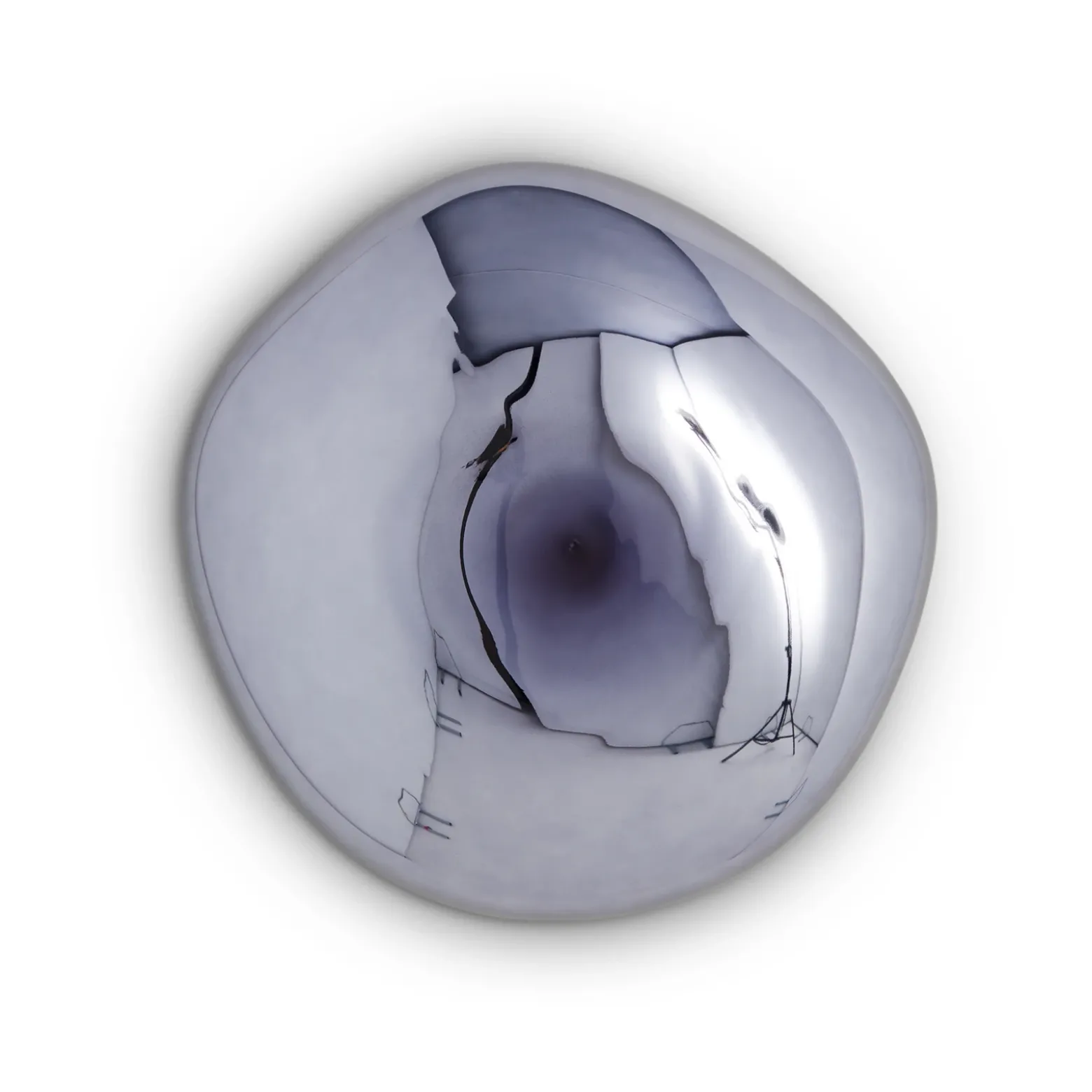 Aplique de pared LED Melt Surface de Tom Dixon, Ø 50 cm, ahumado