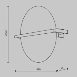 Aplique de pared LED Mira de Maytoni, dorado/blanco, altura 30 cm, metal