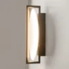 Aplique de pared LED Mira de Maytoni, blanco/negro, altura 30 cm, metal