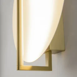 Aplique de pared LED Mira de Maytoni, dorado/blanco, altura 30 cm, metal