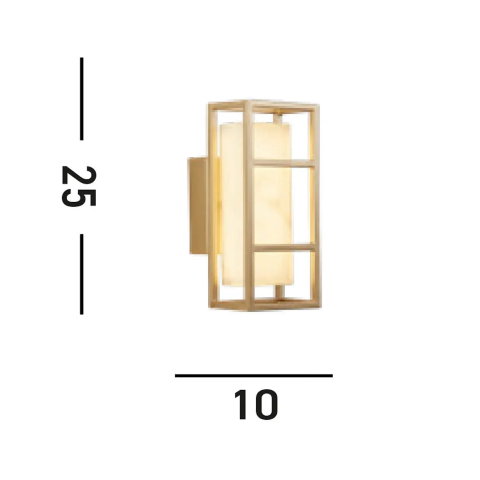 Aplique de pared LED Mirage, altura 25 cm, dorado, acero, IP44