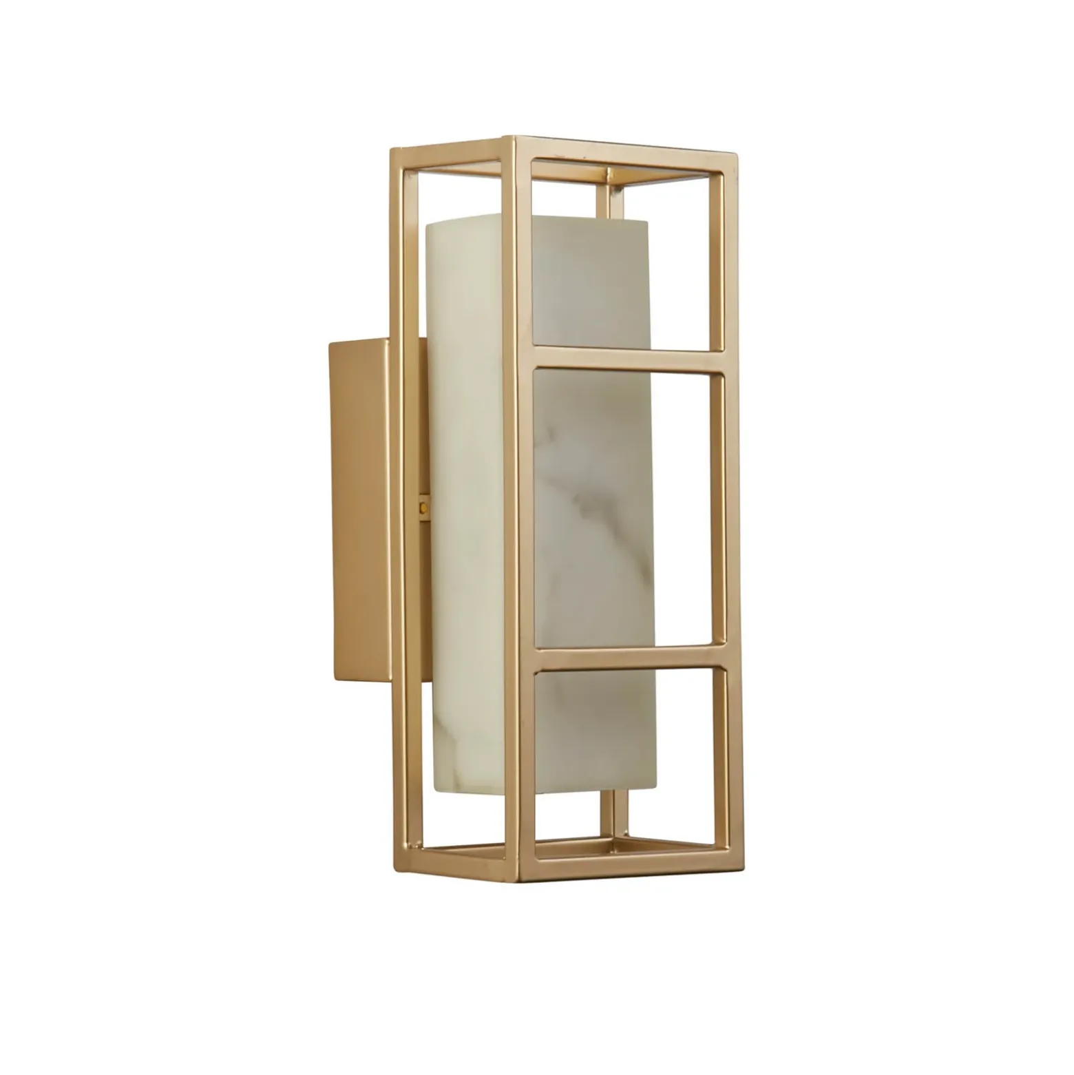 Aplique de pared LED Mirage, altura 40 cm, dorado, acero, IP44