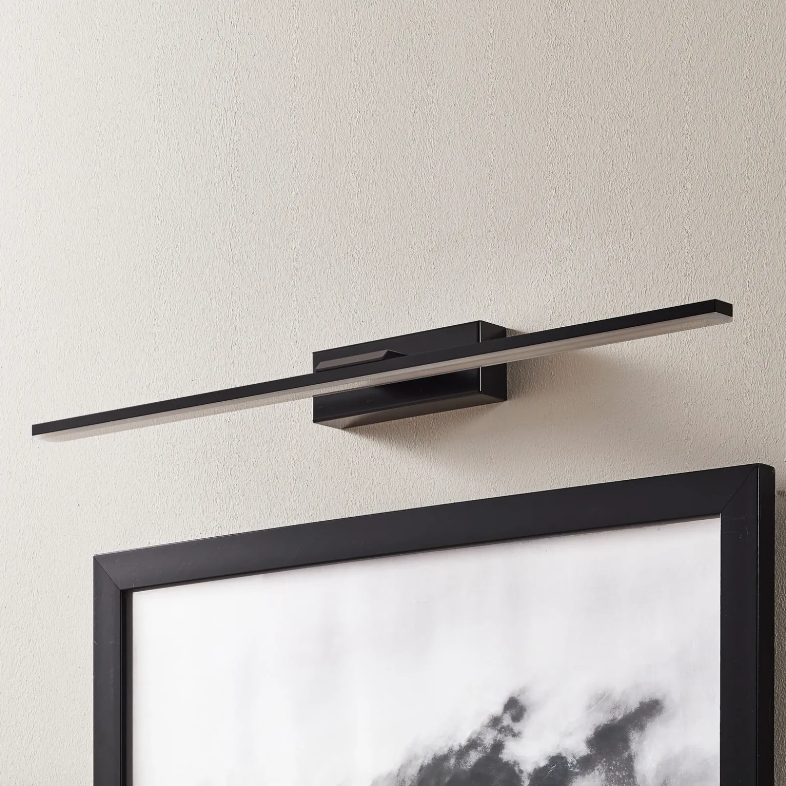 Aplique de pared LED Miroir 60 cm negro 3000K