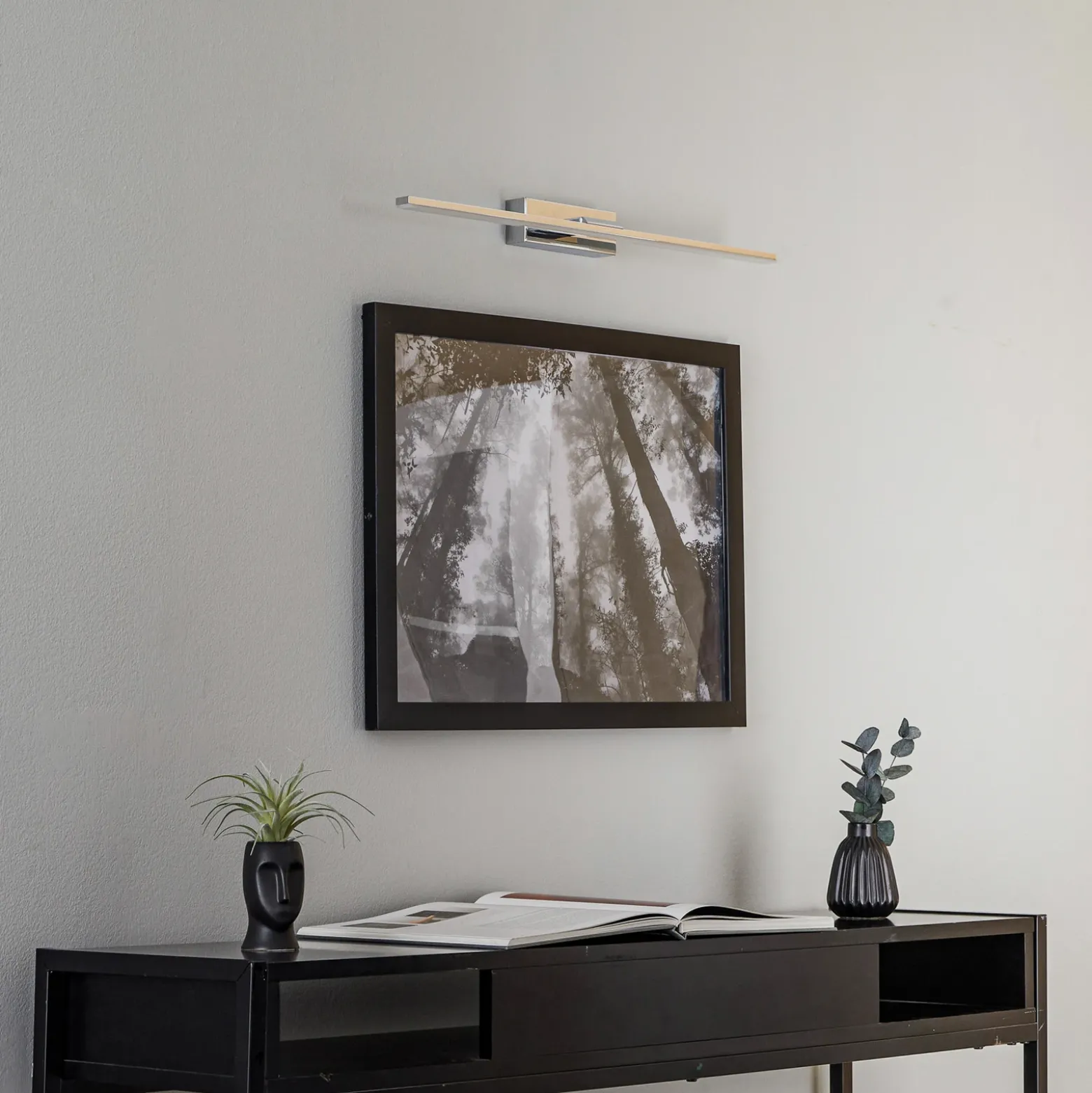 Aplique de pared LED Miroir 60 cm cromo 3000K