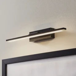 Aplique de pared LED Miroir 60 cm negro 3000K