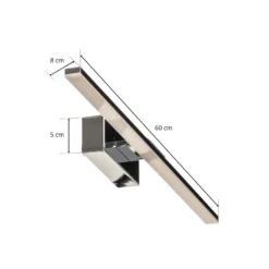 Aplique de pared LED Miroir 60 cm cromo 4000K