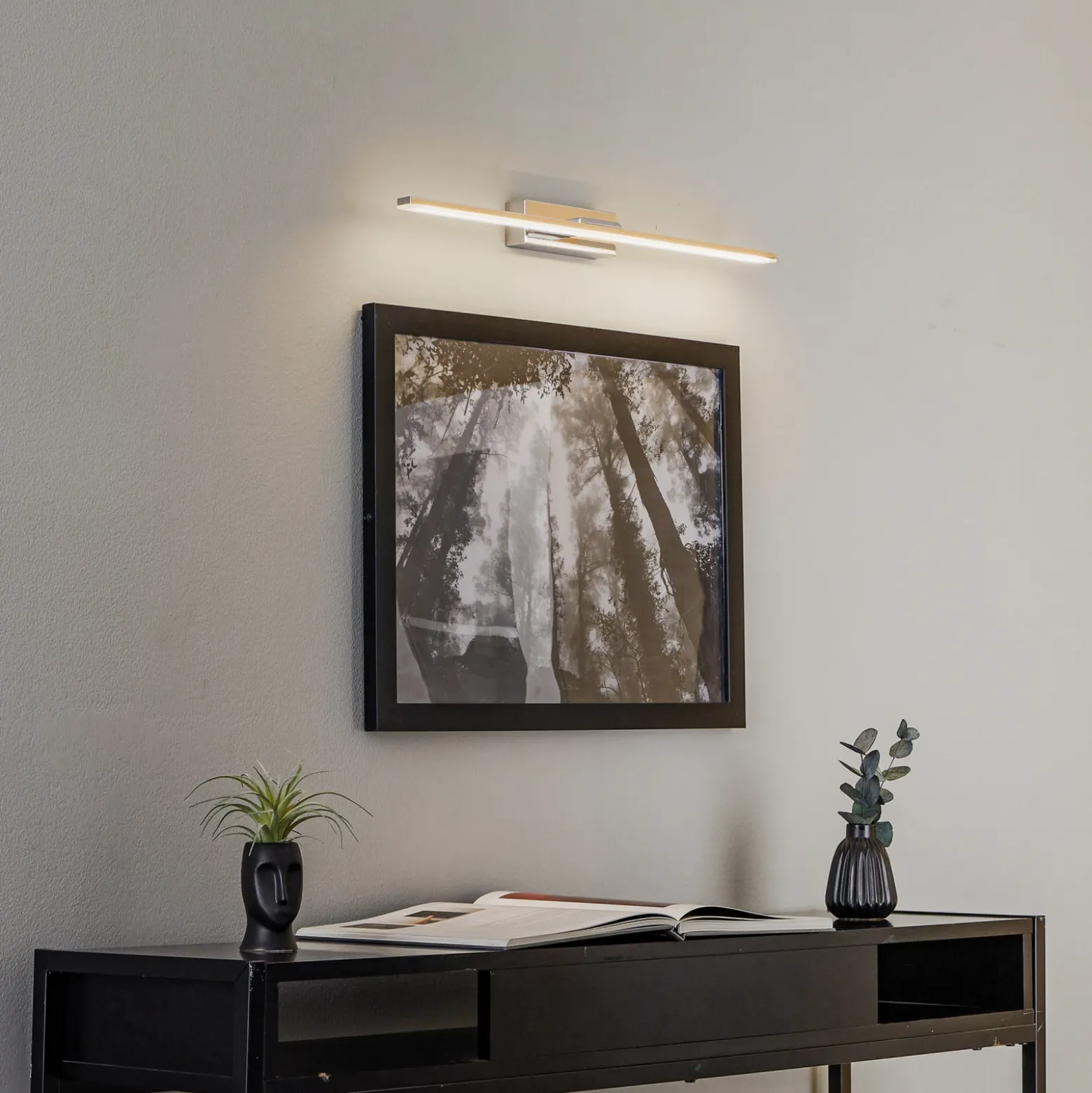 Aplique de pared LED Miroir 60 cm cromo 4000K