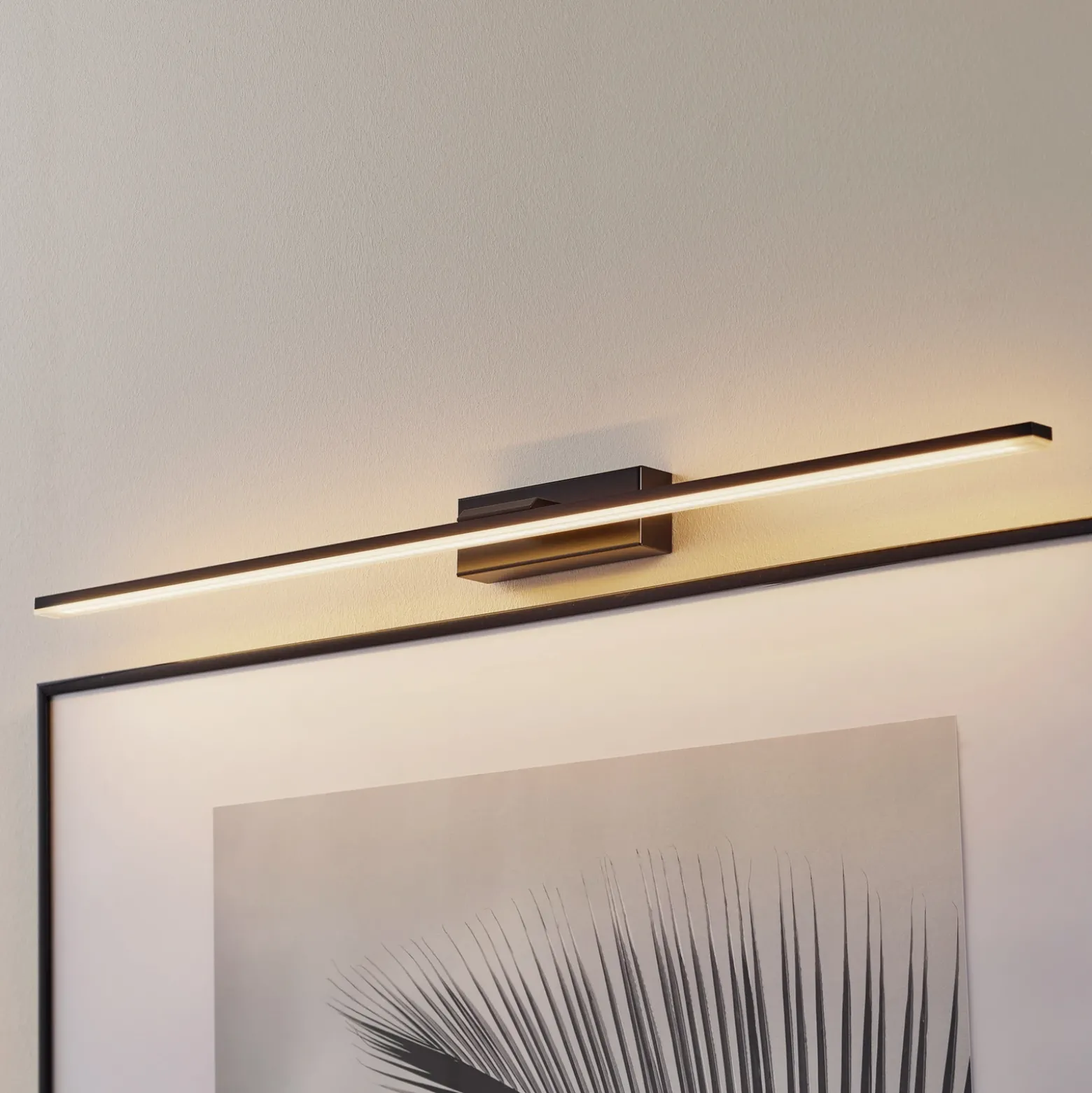 Aplique de pared LED Miroir 80 cm negro 4000K
