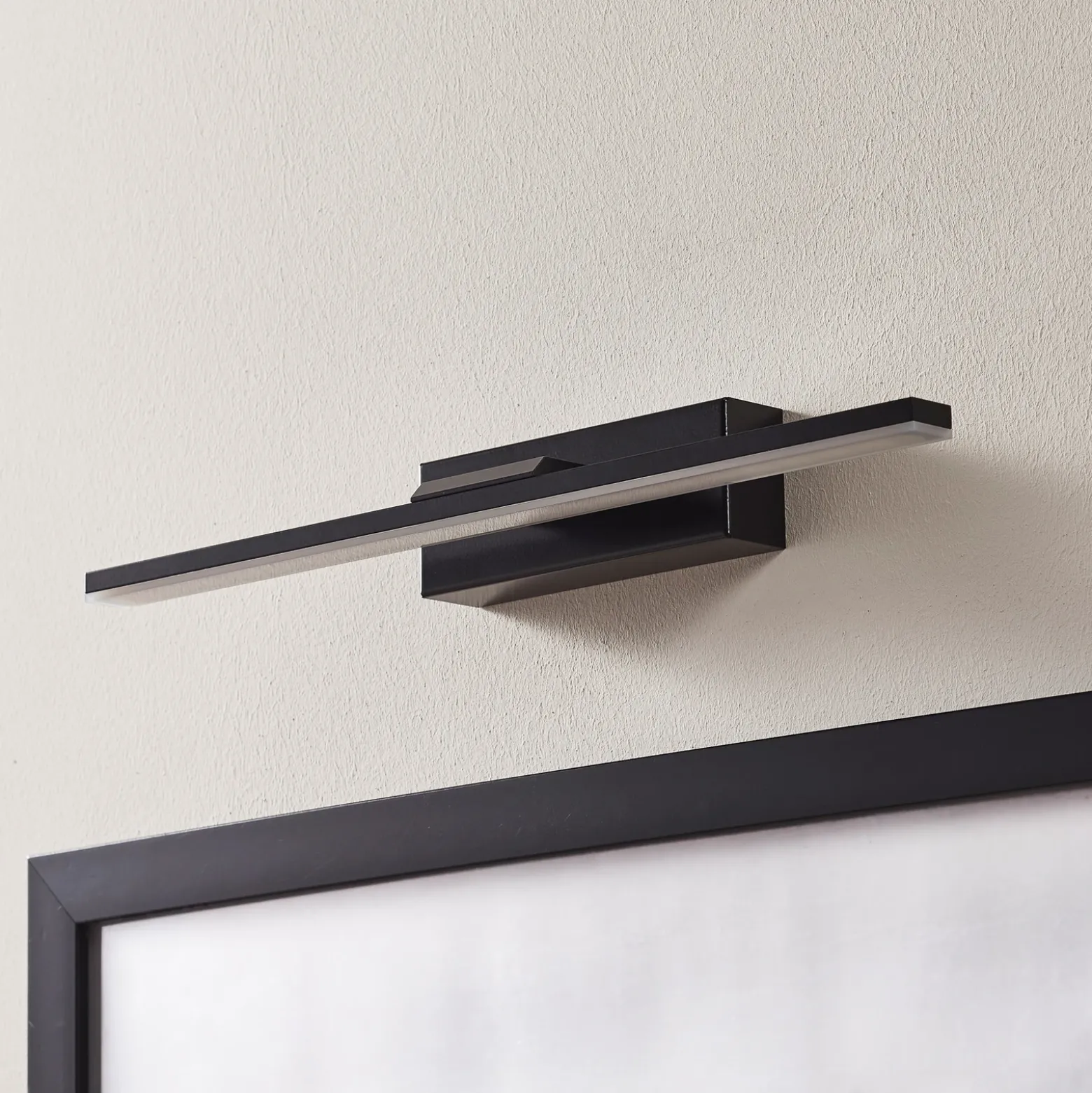 Aplique de pared LED Miroir 40 cm negro 4000K