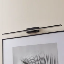 Aplique de pared LED Miroir 80 cm negro 3000K