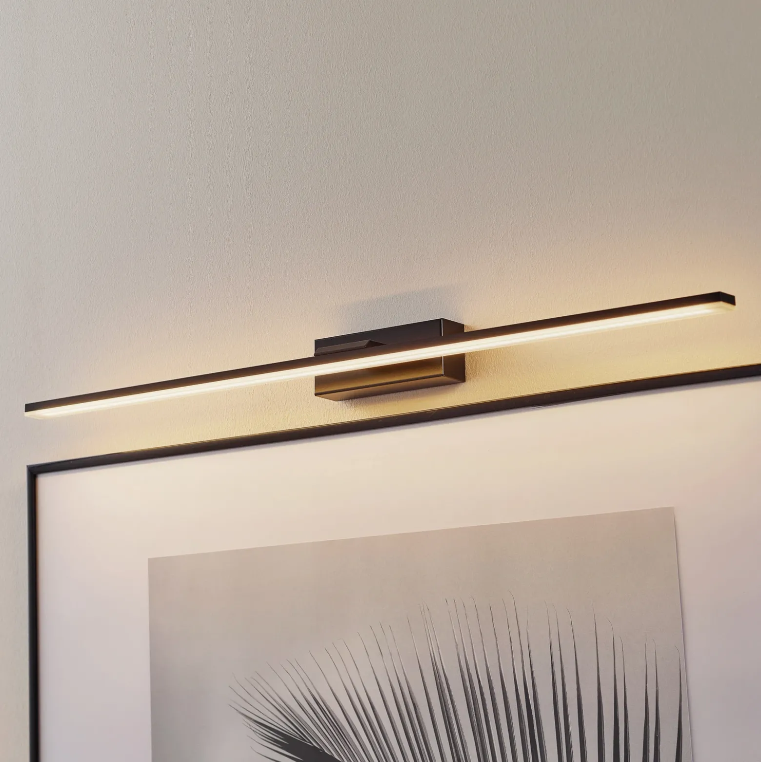 Aplique de pared LED Miroir 80 cm negro 3000K