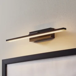 Aplique de pared LED Miroir 40 cm negro 3000K