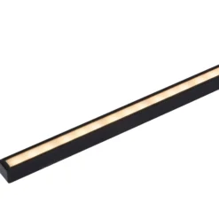 Aplique de pared LED Mizar, 90 cm, negro, IP44