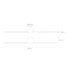 Aplique de pared LED Mizar, 60 cm, negro, IP44
