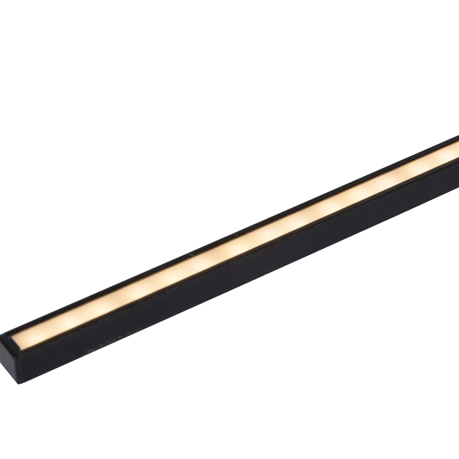 Aplique de pared LED Mizar, 60 cm, negro, IP44