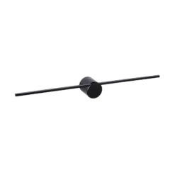 Aplique de pared LED Mizar, 60 cm, negro, IP44