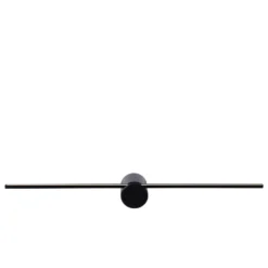 Aplique de pared LED Mizar, 60 cm, negro, IP44