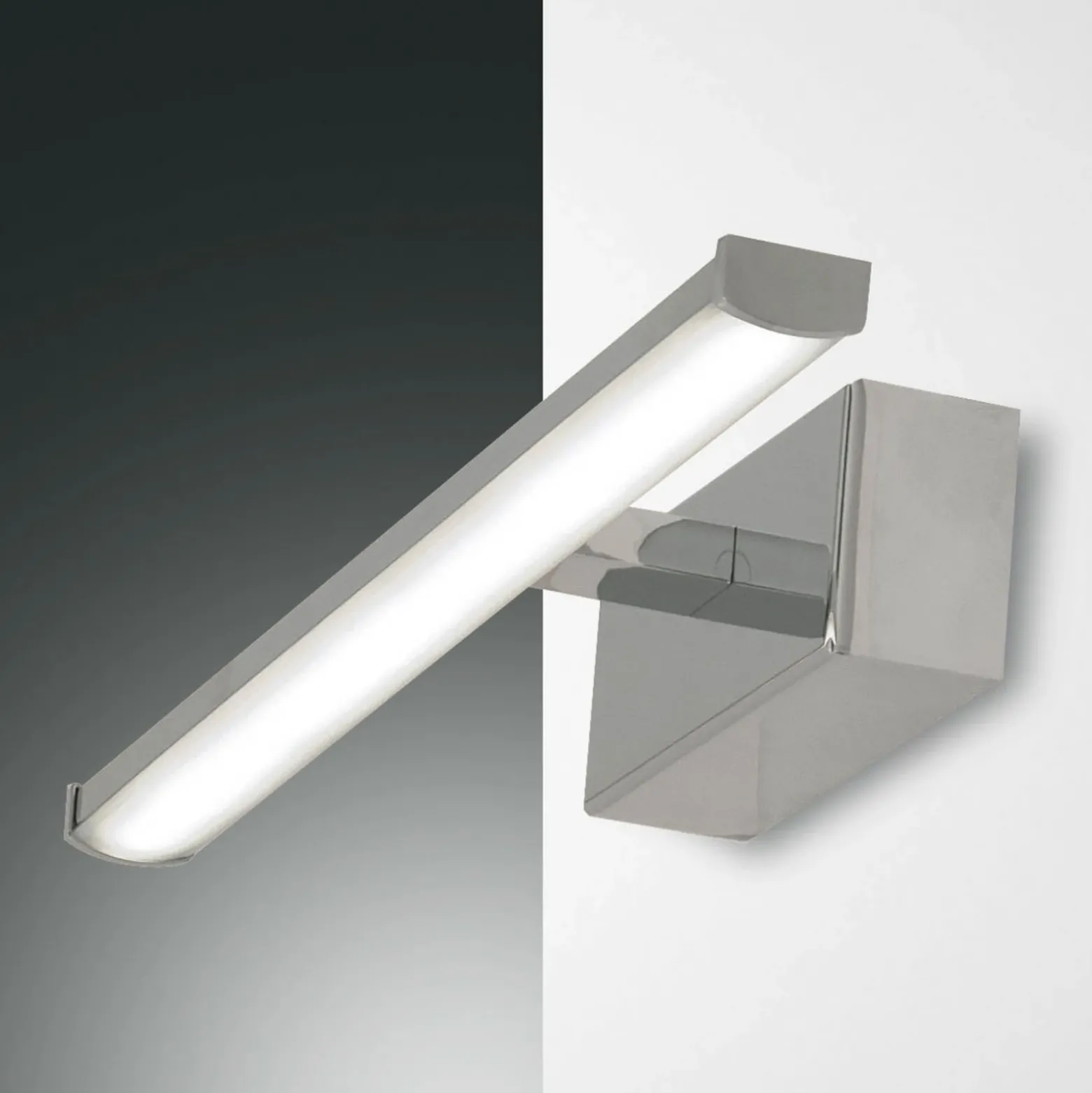 Aplique de pared LED Nala, cromo, ancho 30 cm