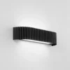 Aplique de pared LED Niike, negra, ancho 40 cm, metal, CCT