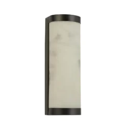 Aplique de pared LED Nilo, altura 25 cm, negro, acero, IP44