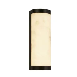 Aplique de pared LED Nilo, altura 36 cm, negro, acero, IP44