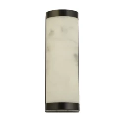 Aplique de pared LED Nilo, altura 36 cm, negro, acero, IP44