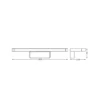 Aplique de pared LED ORBIS DISC BAR de OSRAM, negra, 40 cm, IP44 CCT
