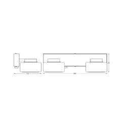Aplique de pared LED ORBIS FLAME de OSRAM, negra, 2 luces, CCT IP44