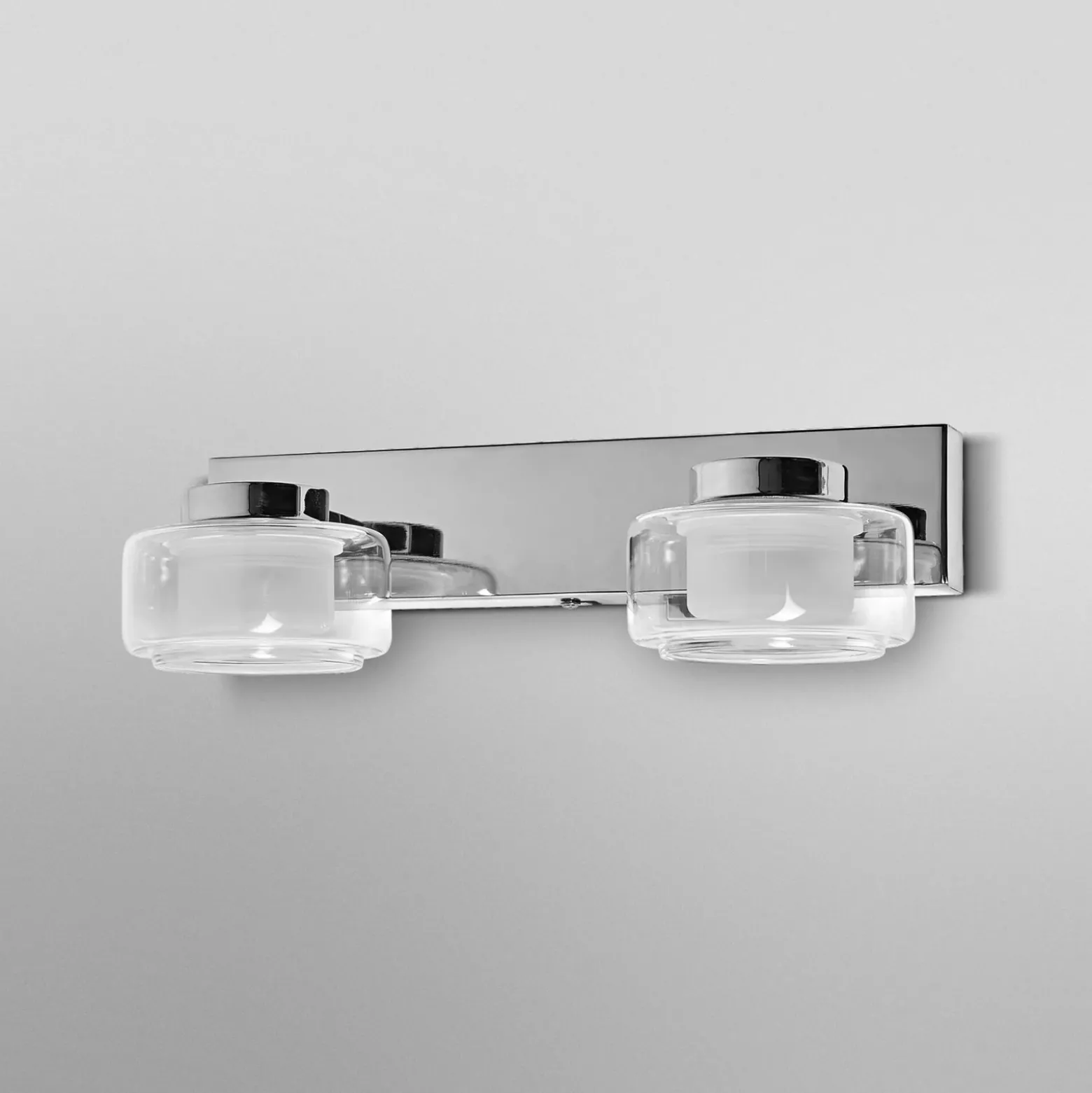 Aplique de pared LED ORBIS FLAME de OSRAM, cromada, 2 luces, CCT, IP44