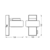 Aplique de pared LED ORBIS FLAME de OSRAM, negra, metal, IP44 CCT