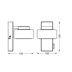 Aplique de pared LED ORBIS FLAME de OSRAM, negra, metal, IP44 CCT